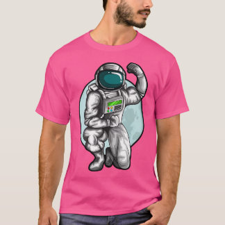 Toekomstige Astronaut Fitness Workout Eercise Moon T-shirt