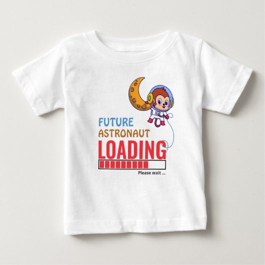 Toekomstige Astronaut Loading Monkey Birthday Unis (Voorkant)