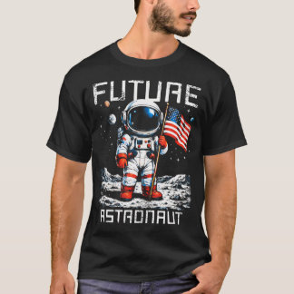 Toekomstige astronaut op de maan astronomie buiten t-shirt