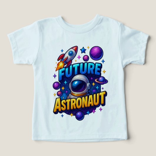 Toekomstige Astronaut Peuter Space T-shirt (Design voorkant)