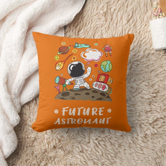 Toekomstige astronaut, ruimte, planeten, Rocket. K Kussen (Deken)