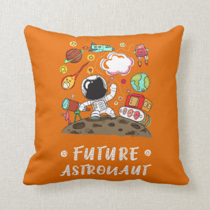 Toekomstige astronaut, ruimte, planeten, Rocket. K Kussen