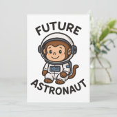 Toekomstige astronaut - Schattigee ruimteaap Kaart (Staand voorkant)