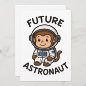 Toekomstige astronaut - Schattigee ruimteaap Kaart (Voorkant / Achterkant)