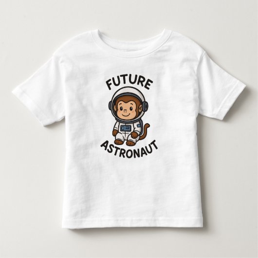 Toekomstige astronaut - Schattigee ruimteaap Kinder Shirts (Voorkant)