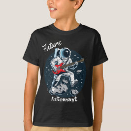 Toekomstige Astronaut Space Plays Cool Guitar T-shirt