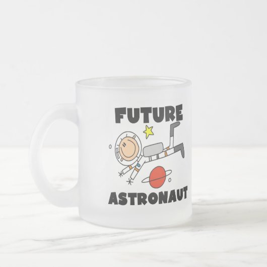 Toekomstige astronaut-T-shirts en cadeautjes Matglas Koffiemok (Links)