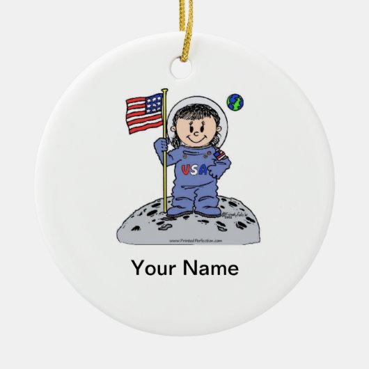 Toekomstige astronaut - Vrouw Keramisch Ornament (Voorkant)