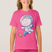 Toekomstige astronaut zwevend in de ruimte t-shirt (Voorkant)