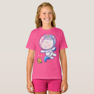 Toekomstige astronaut zwevend in de ruimte t-shirt