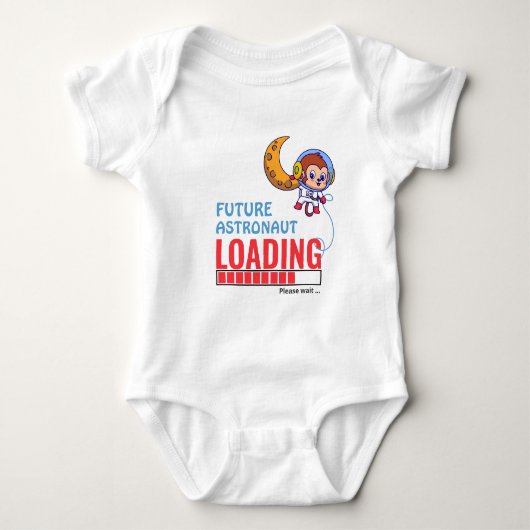 Toekomstige astronautenbelasting | Monkey Baby Bir Romper (Voorkant)