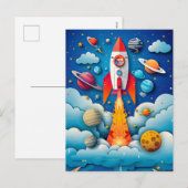 Toekomstige astronautendroom voor kinderen feestdagenkaart (Voorkant / Achterkant)
