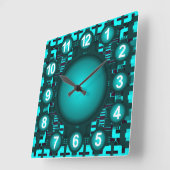 Toekomstige atoomcamera met hoge technologieklok vierkante klok (Hoek)