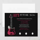 Toekomstige Baby shower roze uitnodiging (Voorkant / Achterkant)