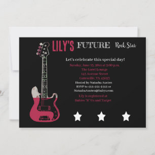 Toekomstige Baby shower roze uitnodiging