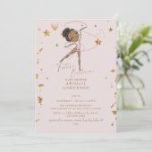 Toekomstige Ballerina Blush Baby shower II Kaart (Staand voorkant)
