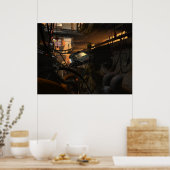 Toekomstige bandieten - cyberpunk poster (Keuken)
