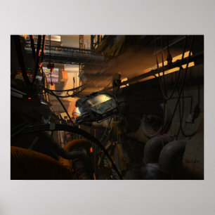 Toekomstige bandieten - cyberpunk poster