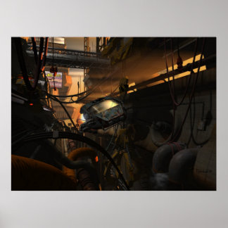 Toekomstige bandieten - cyberpunk poster