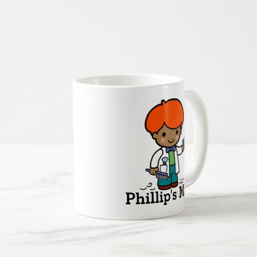 Toekomstige Barber / Hairdresser Boy met schaar Koffiemok (Voorkant rechts)