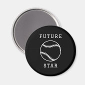 Toekomstige Baseball Star Custom Black Magnet (Voorkant / Achterkant)