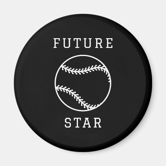 Toekomstige Baseball Star Custom Black Magnet (Voorkant)