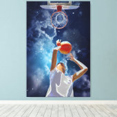 Toekomstige Basketball All-Star Canvas Afdruk (Insitu (Houten vloer))
