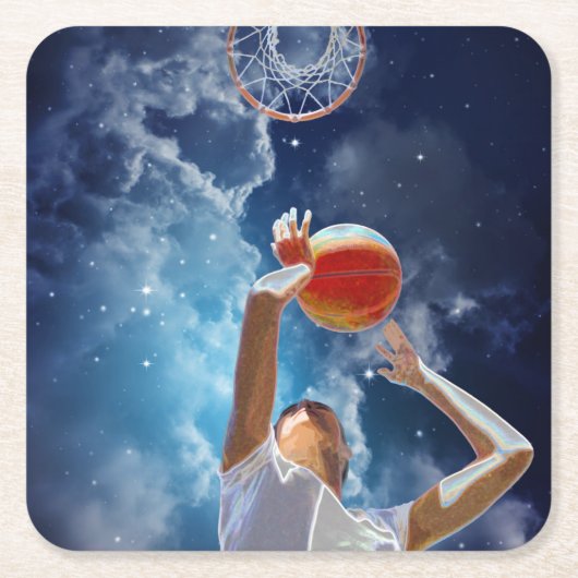Toekomstige Basketball All-Star Kartonnen Onderzetters (Voorkant)