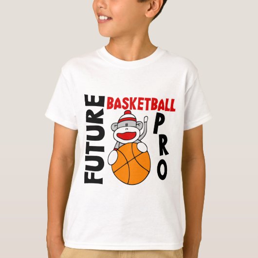 Toekomstige Basketball Pro Sock Monkey T-shirt (Voorkant)