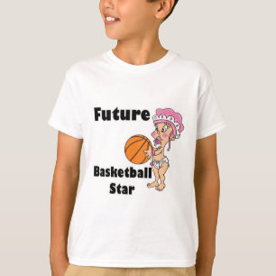 toekomstige basketbalster baby meisje t-shirt