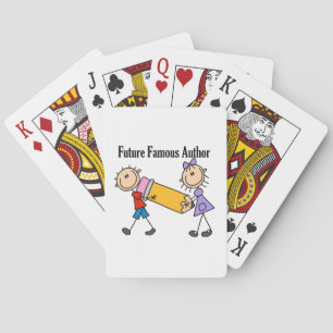 Toekomstige beroemde auteur pokerkaarten