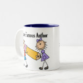 Toekomstige beroemde auteur tweekleurige koffiemok (Voorkant links)