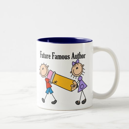 Toekomstige beroemde auteur tweekleurige koffiemok (Rechts)
