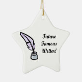 Toekomstige beroemde schrijverdecoratie keramisch ornament (Rechts)