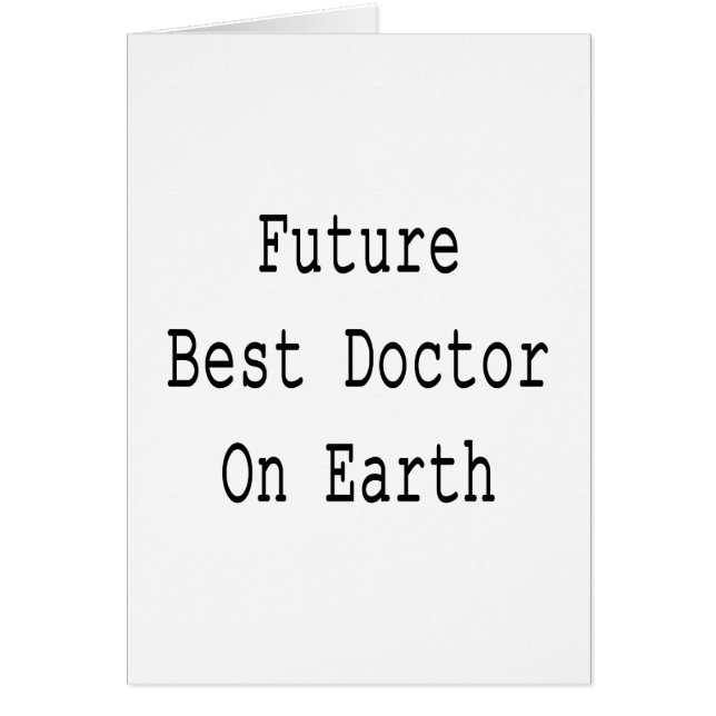 Toekomstige beste dokter op aarde (Voorkant)