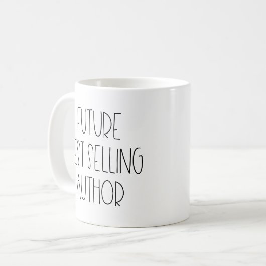 Toekomstige bestselleraar koffiemok (Voorkant links)