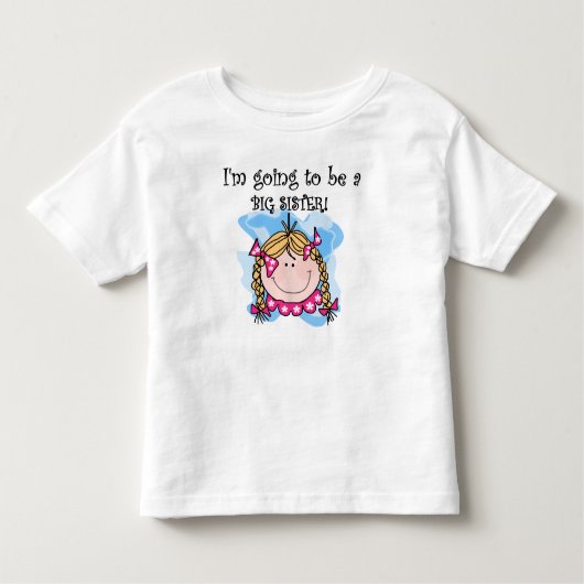 Toekomstige Big Sister Blond Hair Kinder Shirts (Voorkant)