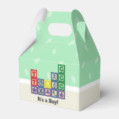 Toekomstige Biologist's Blocks Baby shower Favor B Bedankdoosjes (Achterkant)