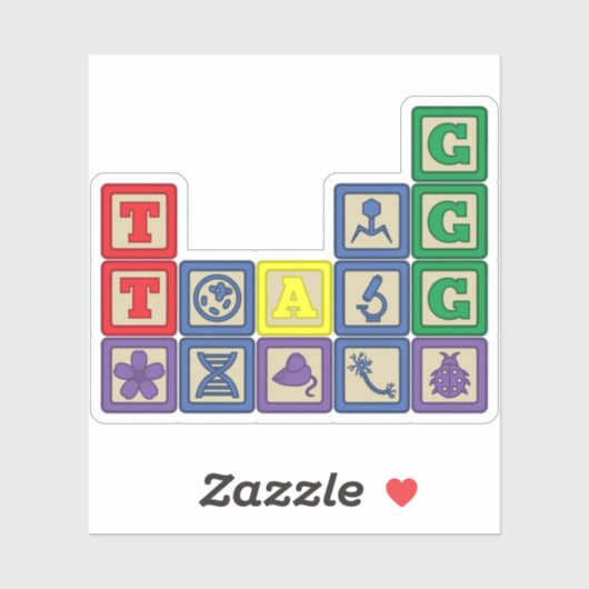 Toekomstige Biologist's Blocks Contour Sticker (Vel)