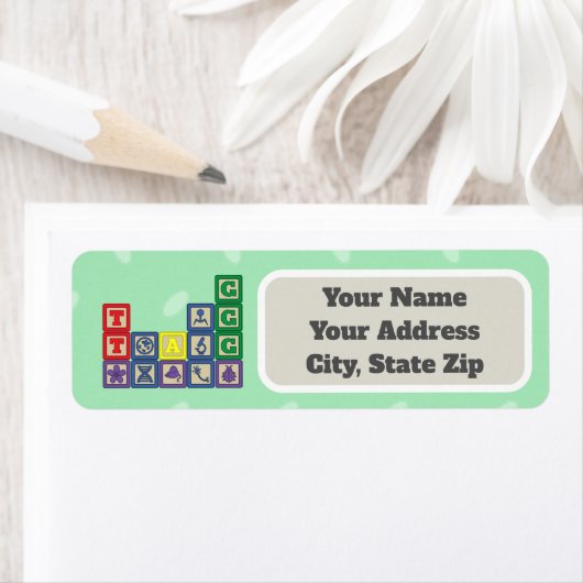 Toekomstige Biologist's Blocks Retouradres Label (Insitu)