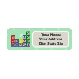 Toekomstige Biologist's Blocks Retouradres Label