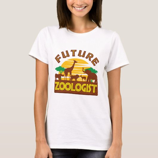 Toekomstige bioloog dierentuin dierentuin t-shirt (Voorkant)