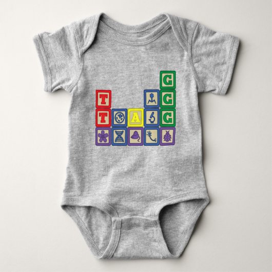 Toekomstige bioloog's Blocks Baby-pak Romper (Voorkant)