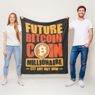 Toekomstige Bitcoin Coin Millionaire, Est Elke Dag Fleece Deken