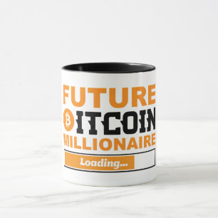 Toekomstige Bitcoin Millionaire Laden Mok