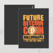Toekomstige BITCOIN-munt Millionaire Briefkaart (Voorkant / Achterkant)