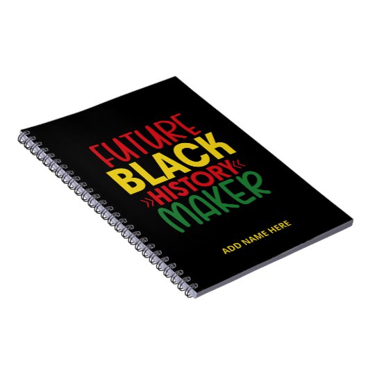 Toekomstige Black History Maker-Notitieboek Notitieboek (Rechterzijde)