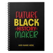 Toekomstige Black History Maker-Notitieboek Notitieboek (Voorkant)