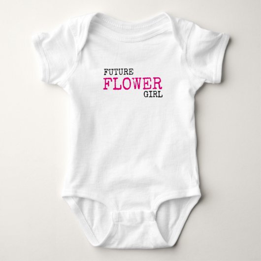 Toekomstige Bloemenmeisje Wedding Baby Bodysuit (Voorkant)