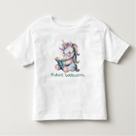 Toekomstige Boekenworm Eenhoorn Lezen Baby Kinder Shirts